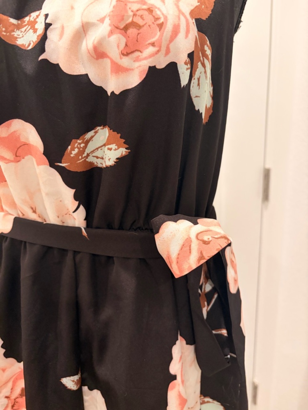 High Neck Floral Romper - Picture 2 of 6